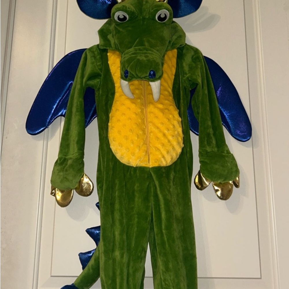 Costume Kids Green Dragon 2T with Blue‎ Wings Dress Up